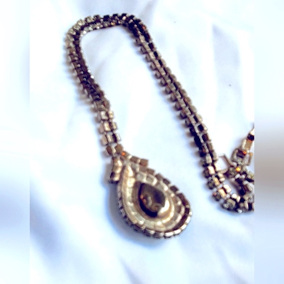 Vintage Rhinestone and Crystal Necklace - Picture 5 of 6